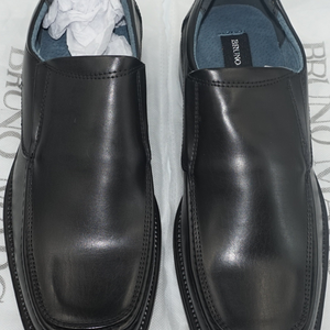 Bruno Marc leather slip-on square toe loafers UK size 7.5