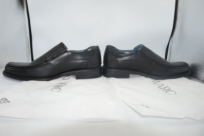 Bruno Marc leather slip-on square toe loafers UK size 7.5