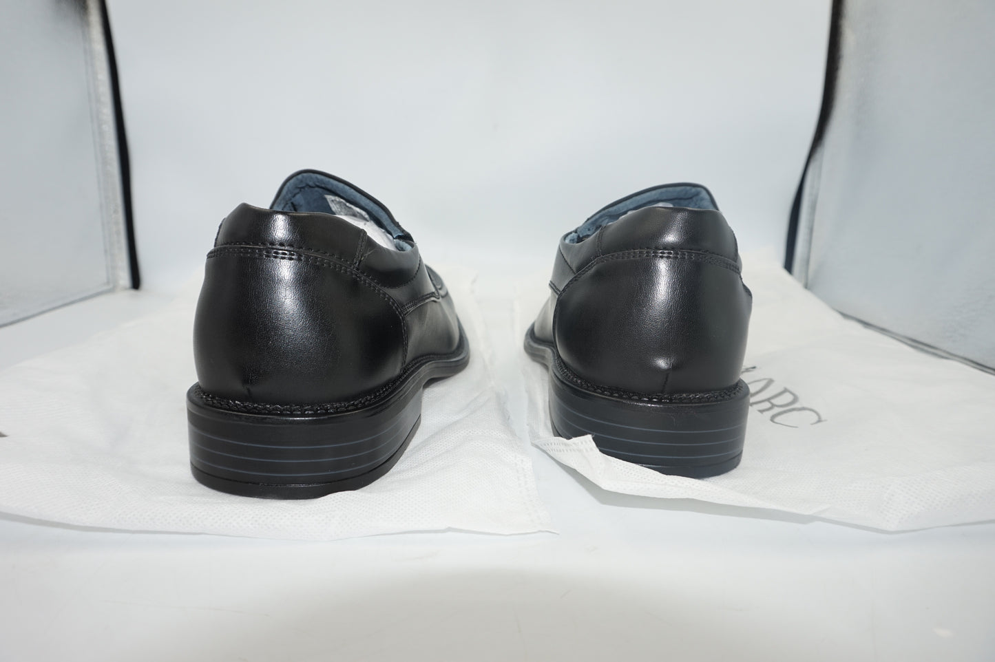 Bruno Marc leather slip-on square toe loafers UK size 7.5