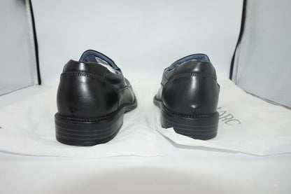 Bruno Marc leather slip-on square toe loafers UK size 7.5