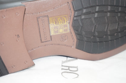 Bruno Marc leather slip-on square toe loafers UK size 7.5