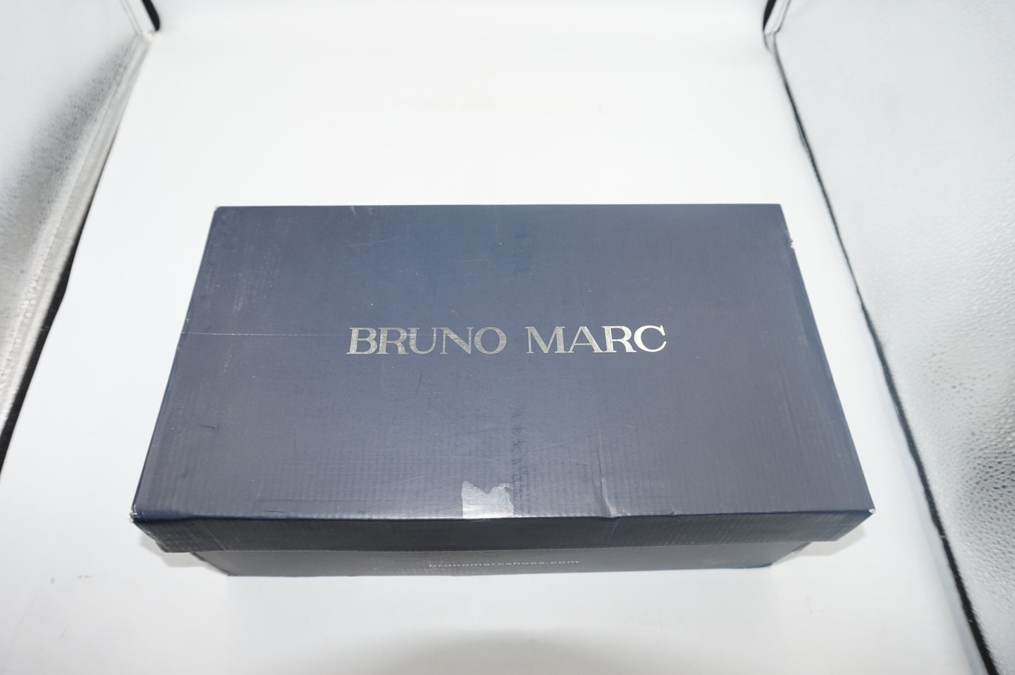 Bruno Marc leather slip-on square toe loafers UK size 7.5