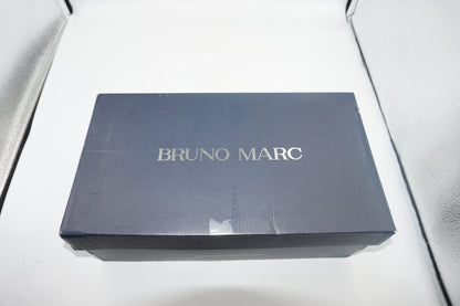 Bruno Marc leather slip-on square toe loafers UK size 7.5