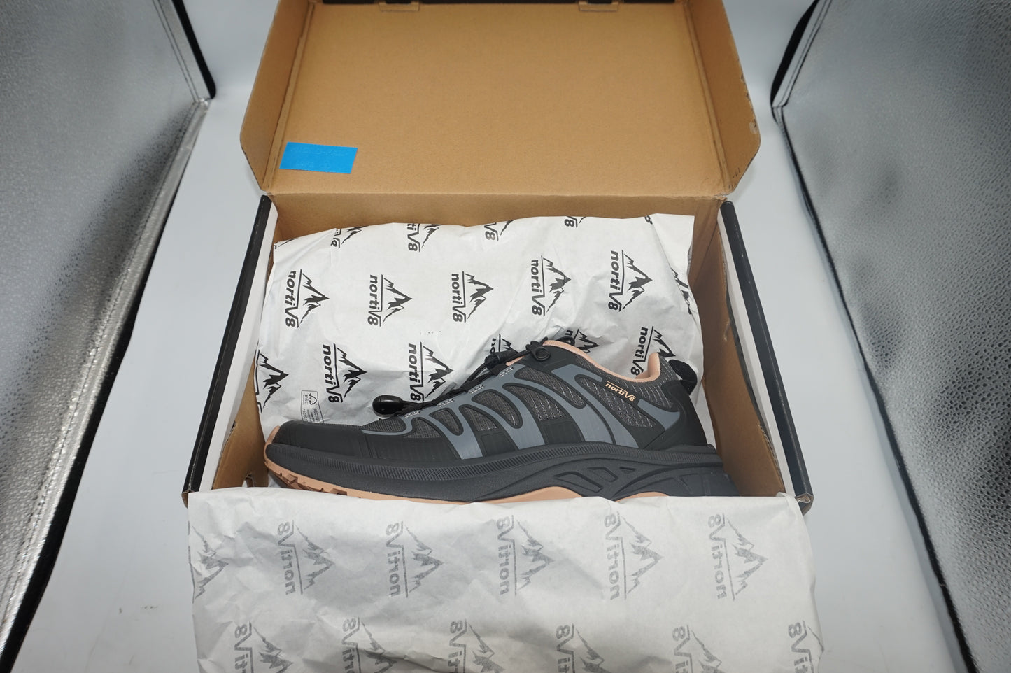 NortiV8 women's non-slip quick laces hiking shoes UK8