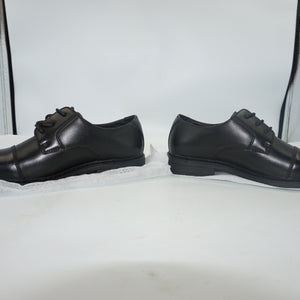 Bruno Marc boys leather cap-toe dress shoes UK size 4