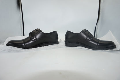 Bruno Marc boys leather cap-toe dress shoes UK size 4