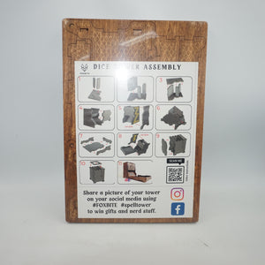 Foxbite flatpack assembly wooden dice roller Tower with tray