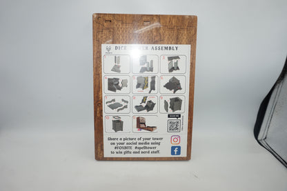 Foxbite flatpack assembly wooden dice roller Tower with tray
