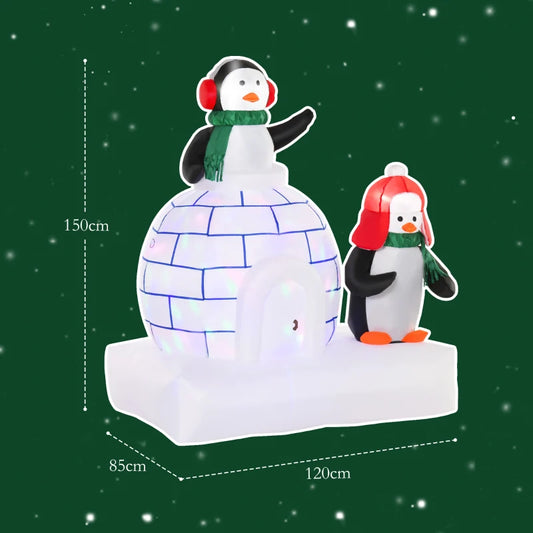 5ft Christmas Inflatable Two Penguins 844-409V70