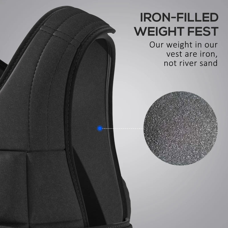HOMCOM 10kg Weighted Vest, Adjustable Running Weight Vest