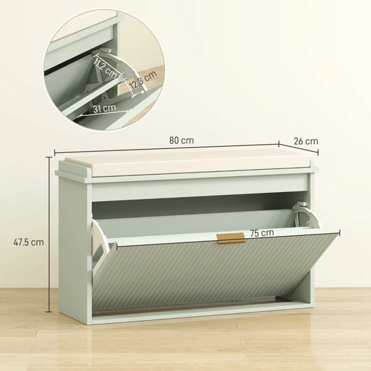 HOMCOM Elegant Eight Shoe Bench