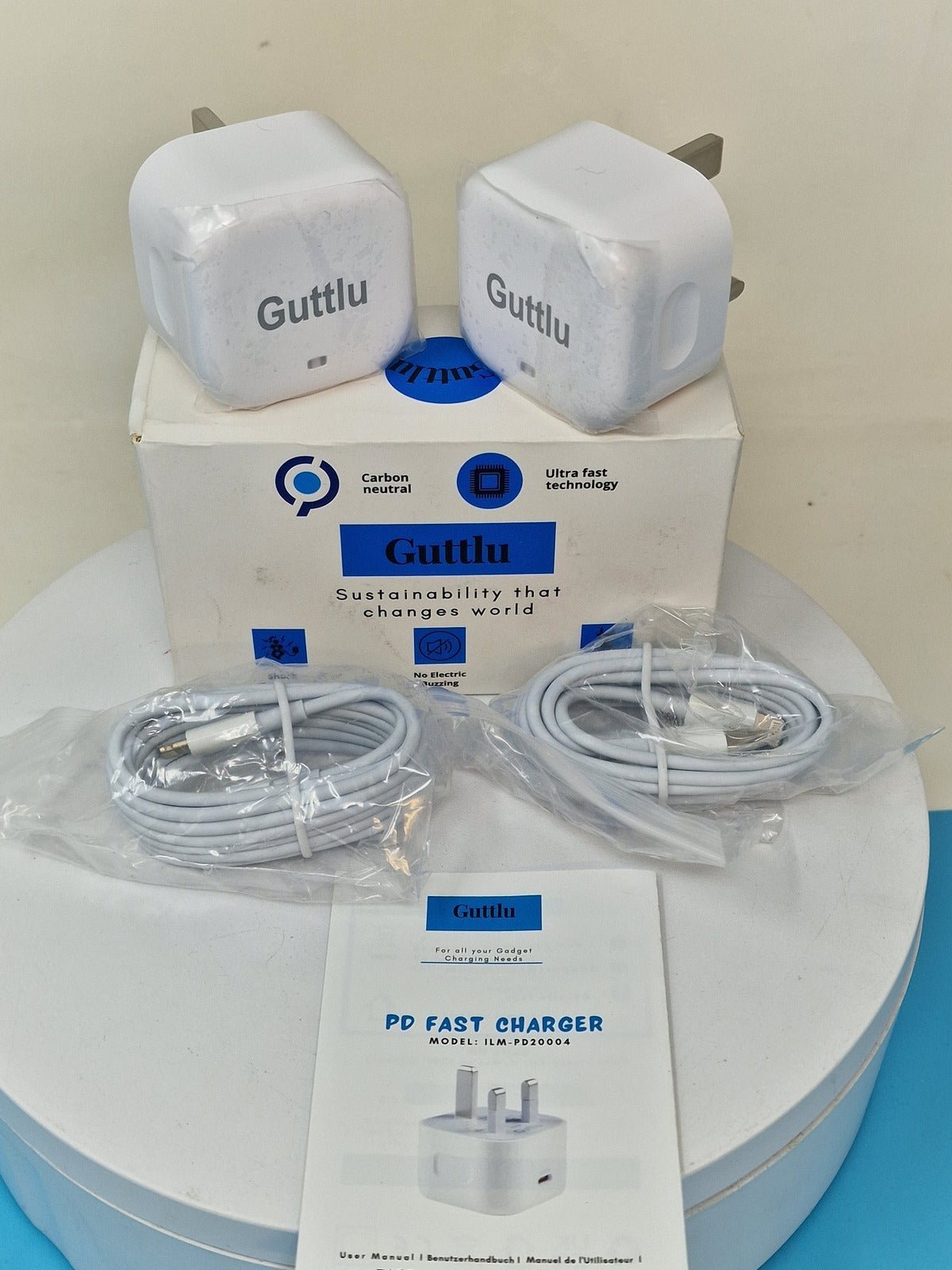 Guttlu Original USB C Plug 20W USB C Charger Plug PD20004 UK TWIN PACK - Reboot Hub
