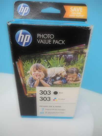 HP Photo Value Pack 2 Original HP Ink 303 Cartridges 40 Sheets 10x15cm - Reboot Hub