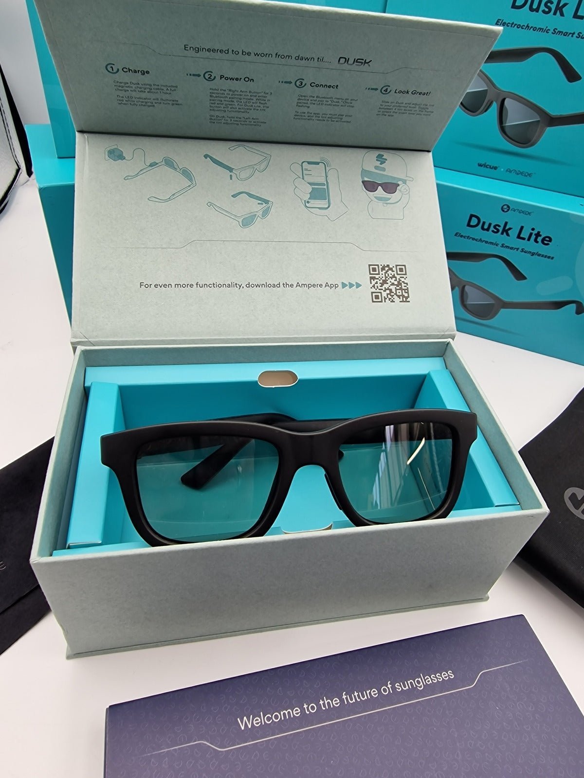 Job Lot of 7 x Ampere Dusk lite smart glasses spares or repair Faulty - Reboot Hub
