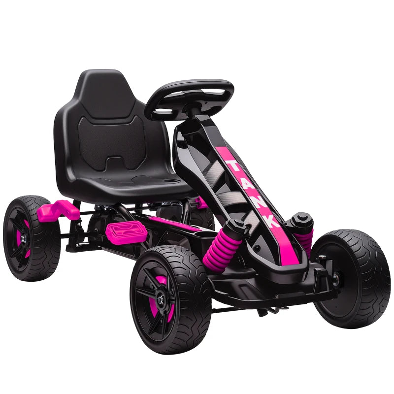 AIYAPLAY Pedal Go Kart for Kids Aged 3-6 Years-pink 370-395v00pk