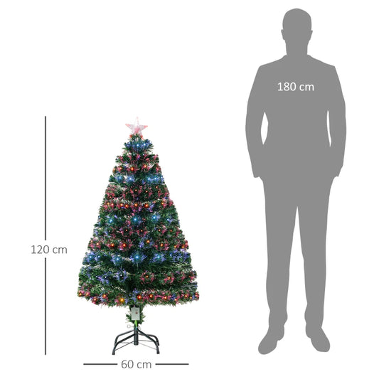 HOMCOM 4 Feet Prelit Artificial Christmas Tree