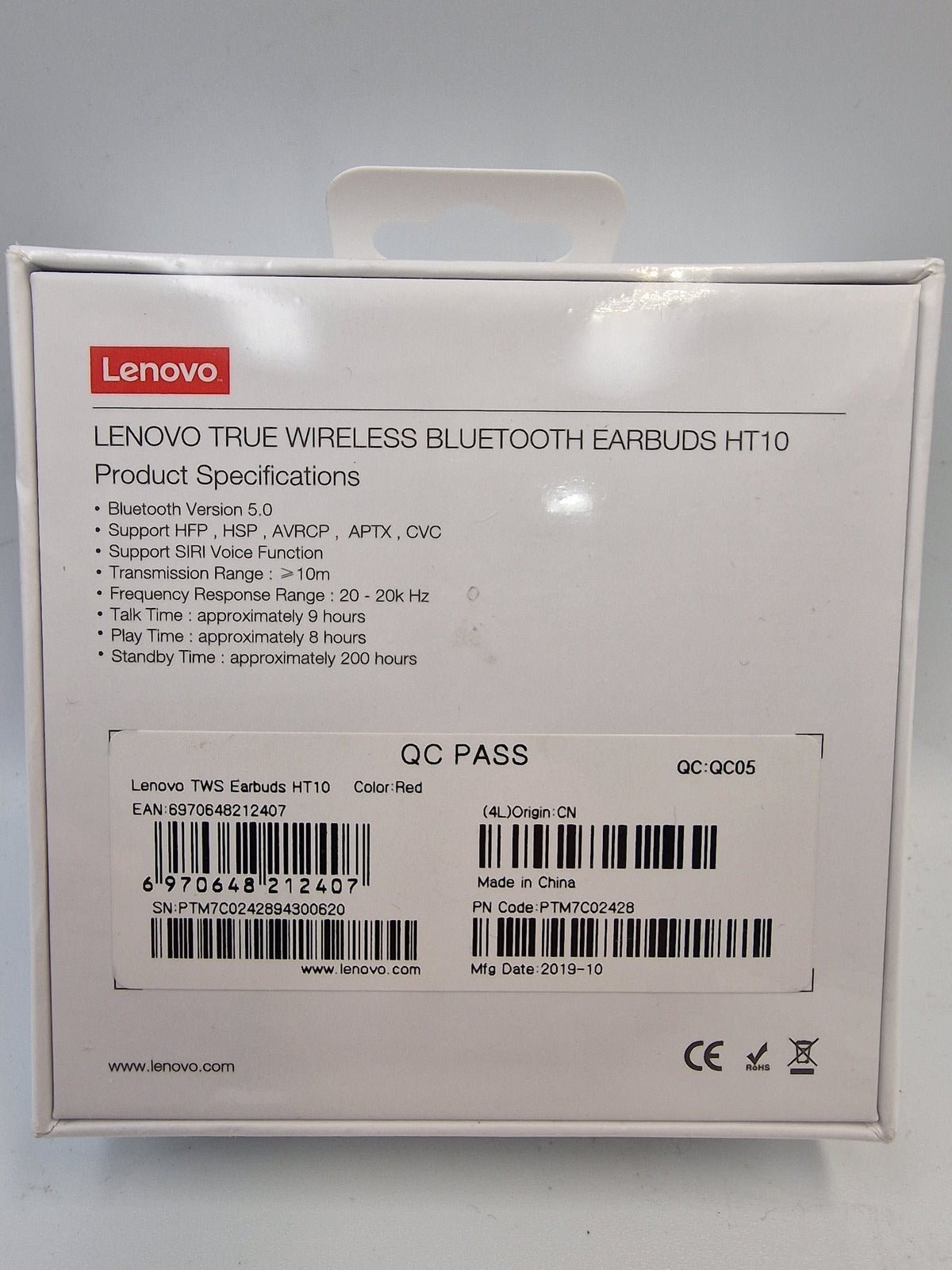 Lenovo True Wireless Bluetooth Earbuds HT10 8 hr Playtime - Reboot Hub