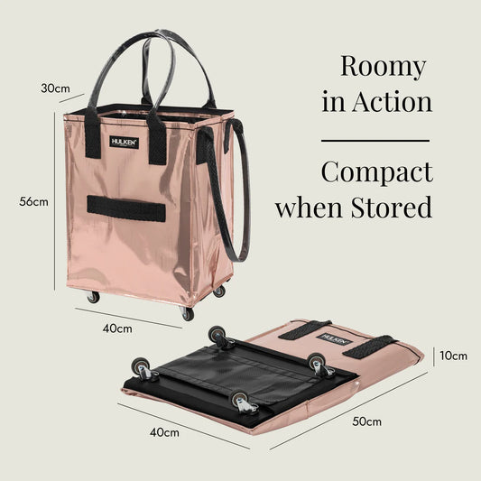 Hulken original rolling tote bag size M-Rose Gold