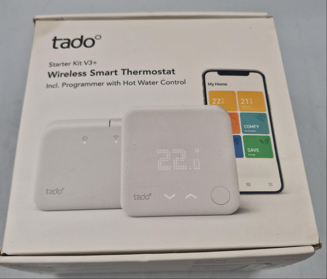 tado° Starter Kit - Wireless Smart Thermostat V3+ Incl. Programmer with Hot Water Control