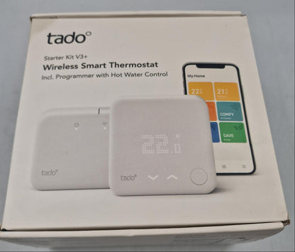 tado° Starter Kit - Wireless Smart Thermostat V3+ Incl. Programmer with Hot Water Control