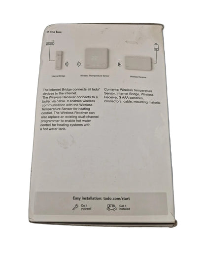tado° Starter Kit - Wireless Smart Thermostat V3+ Incl. Programmer with Hot Water Control