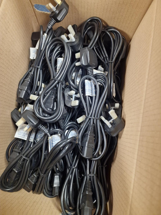 JOB LOT 50x Power Supply Mains Cord Kettle Lead Cable UK Plug IEC Brand New Joblot
