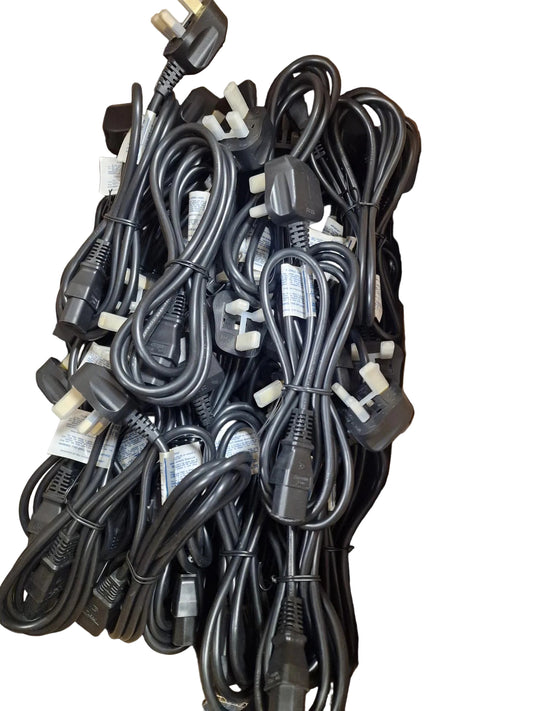 JOB LOT 50x Power Supply Mains Cord Kettle Lead Cable UK Plug IEC Brand New Joblot