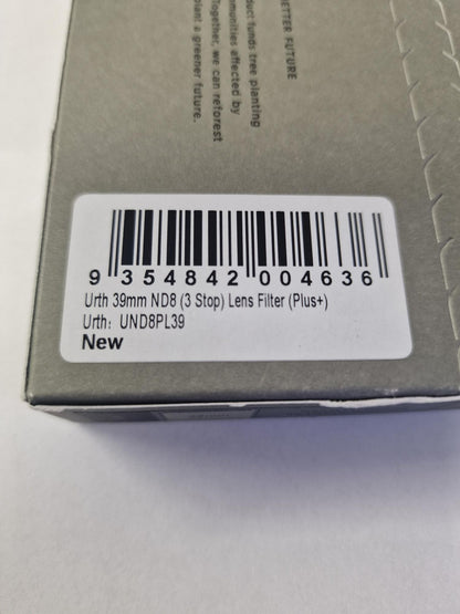 Urth plus circular lens filter ND8 39mm German Glass 20 Layer Coating