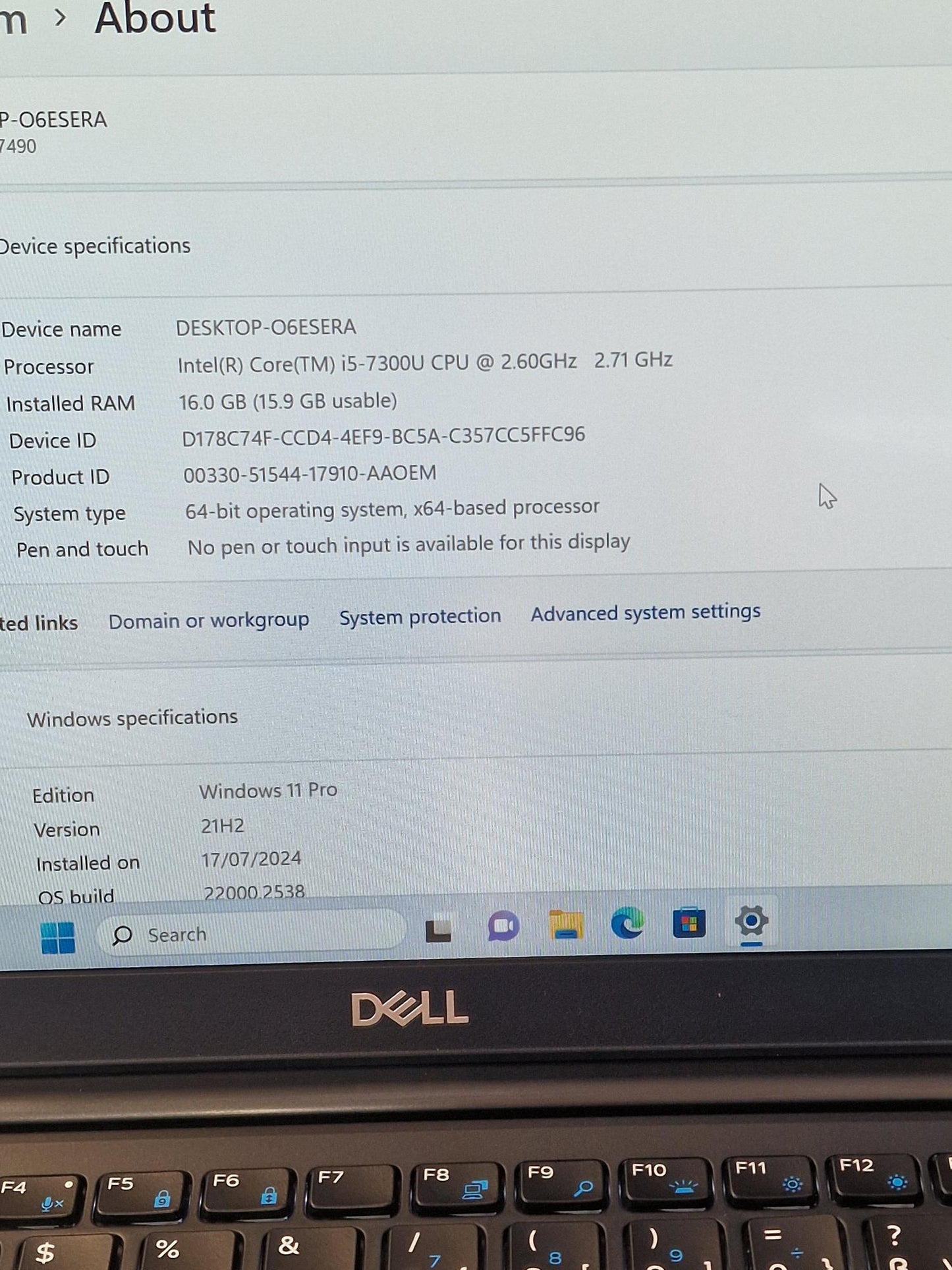 Dell Latitude 7490 14" Intel Core i5 7thGen 16GB RAM 256GB SSD Windows 11