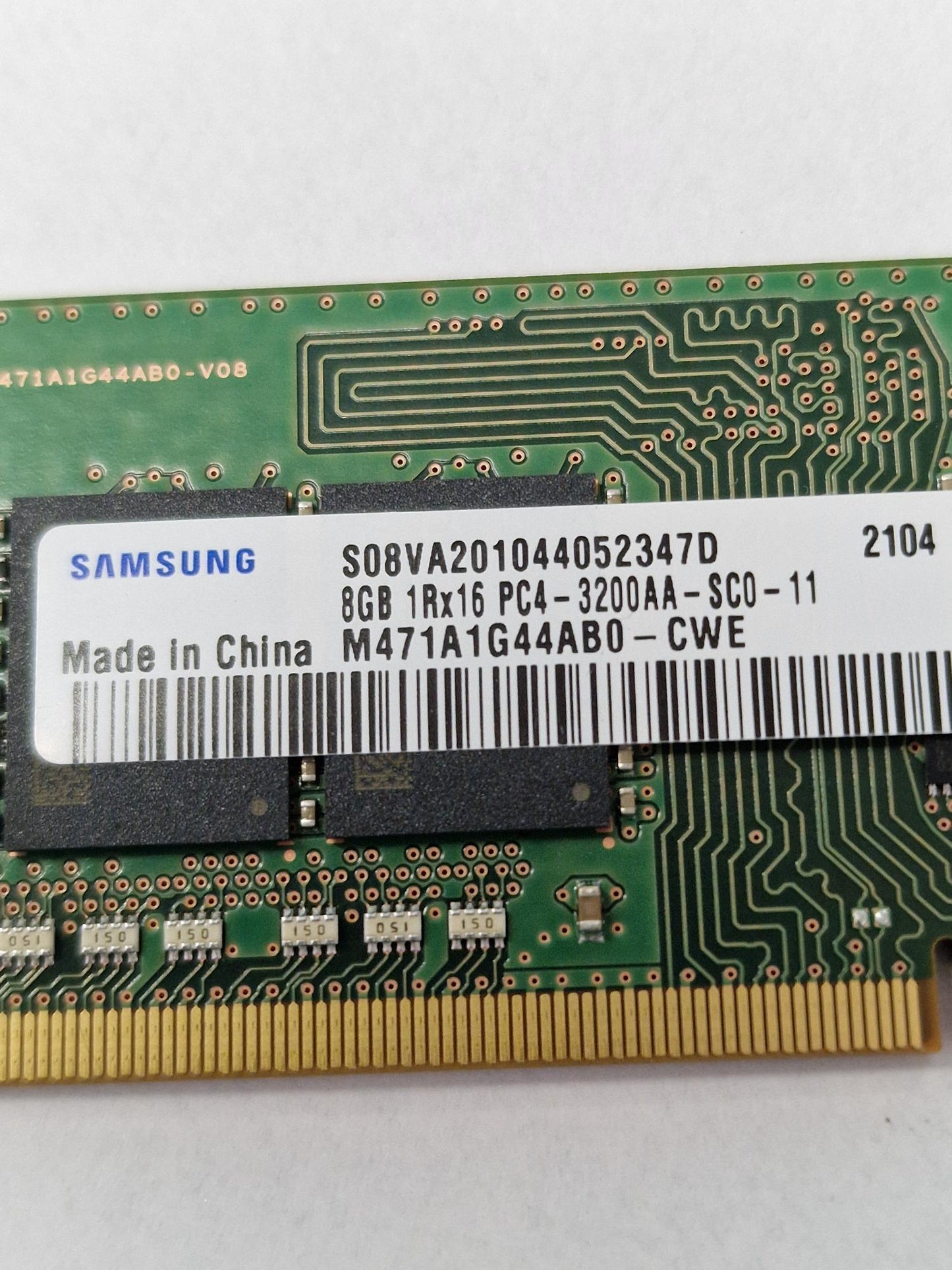 Samsung 8GB 1Rx 16 PC4- 3200AA DDR4 Laptop Ram