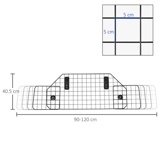 PawHut Dog Guard for Cars 90-120W x 40.5H cm