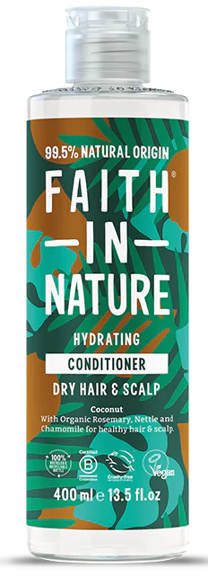 2 X 400ML Faith in Nature Hydrating Conditioner dry hair and scalp -coconut