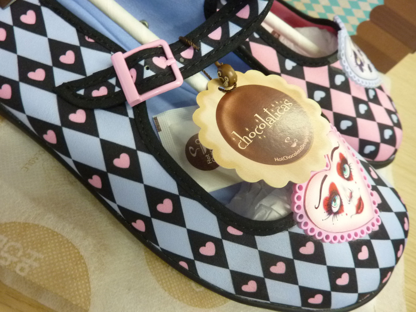 Hot Chocolate Designs Chocolaticas Game of Hearts Mary jane flats-uk11/EU43/US13