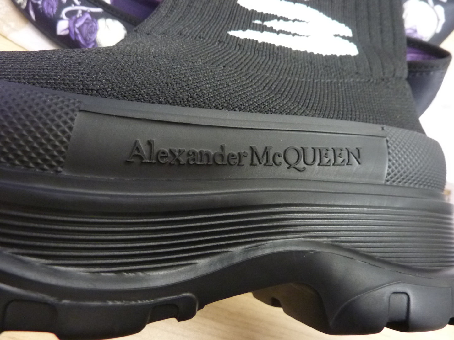Alexander McQueen Tread sock-style boots UK4.5