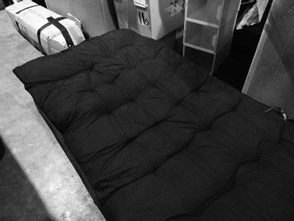 Sportneer Camp Beds for Adults with 1.5" Thick Mattress-BLACK