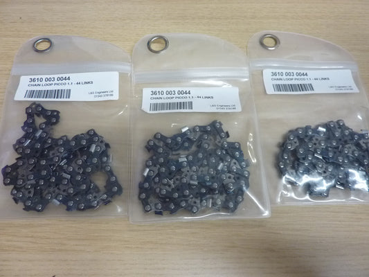 3 X STIHL Chain loop picco 1.1 44 links