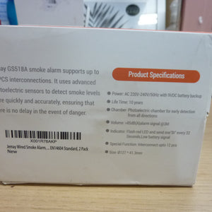 Jemay GS518A Smoke Alarm-2pack