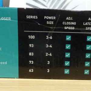 Eclipse 28730 Fire Rated Overhead Door Closer Silver SIZE 3