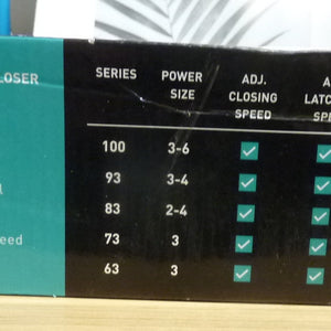 Eclipse 28730 Fire Rated Overhead Door Closer Silver SIZE 3