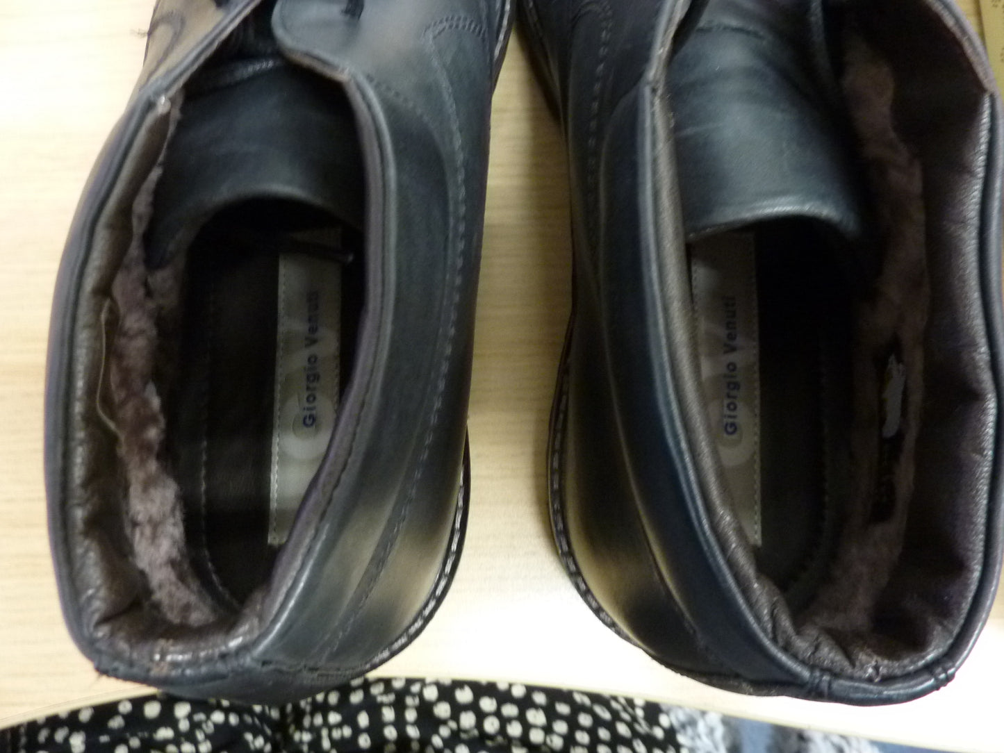 Giorgio Venuti Fur lined Chelsea Boots-BLACK-EU46/UK11