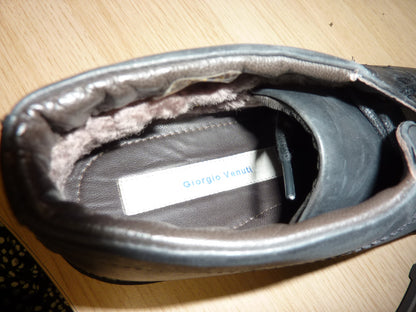 Giorgio Venuti Fur lined Chelsea Boots-BLACK-EU46/UK11