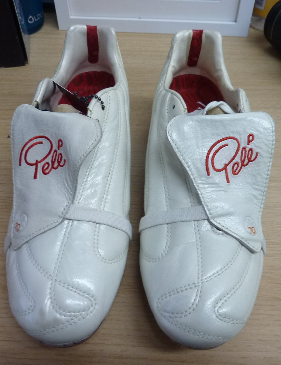 Pele Sports 1970 FG MS White Red Soccer Shoe-UK7