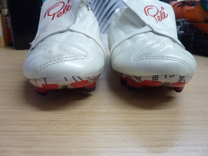 Pele Sports 1970 FG MS White Red Soccer Shoe-UK7