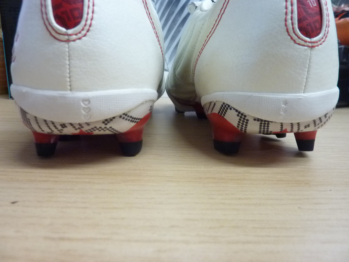 Pele Sports 1970 FG MS White Red Soccer Shoe-UK7