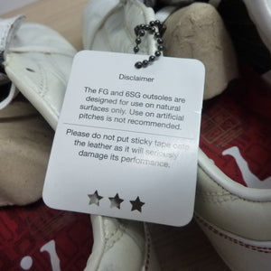 Pele Sports 1970 FG MS White Red Soccer Shoe-UK7