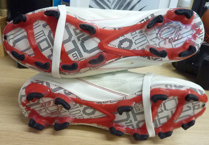 Pele Sports 1970 FG MS White Red Soccer Shoe-UK7