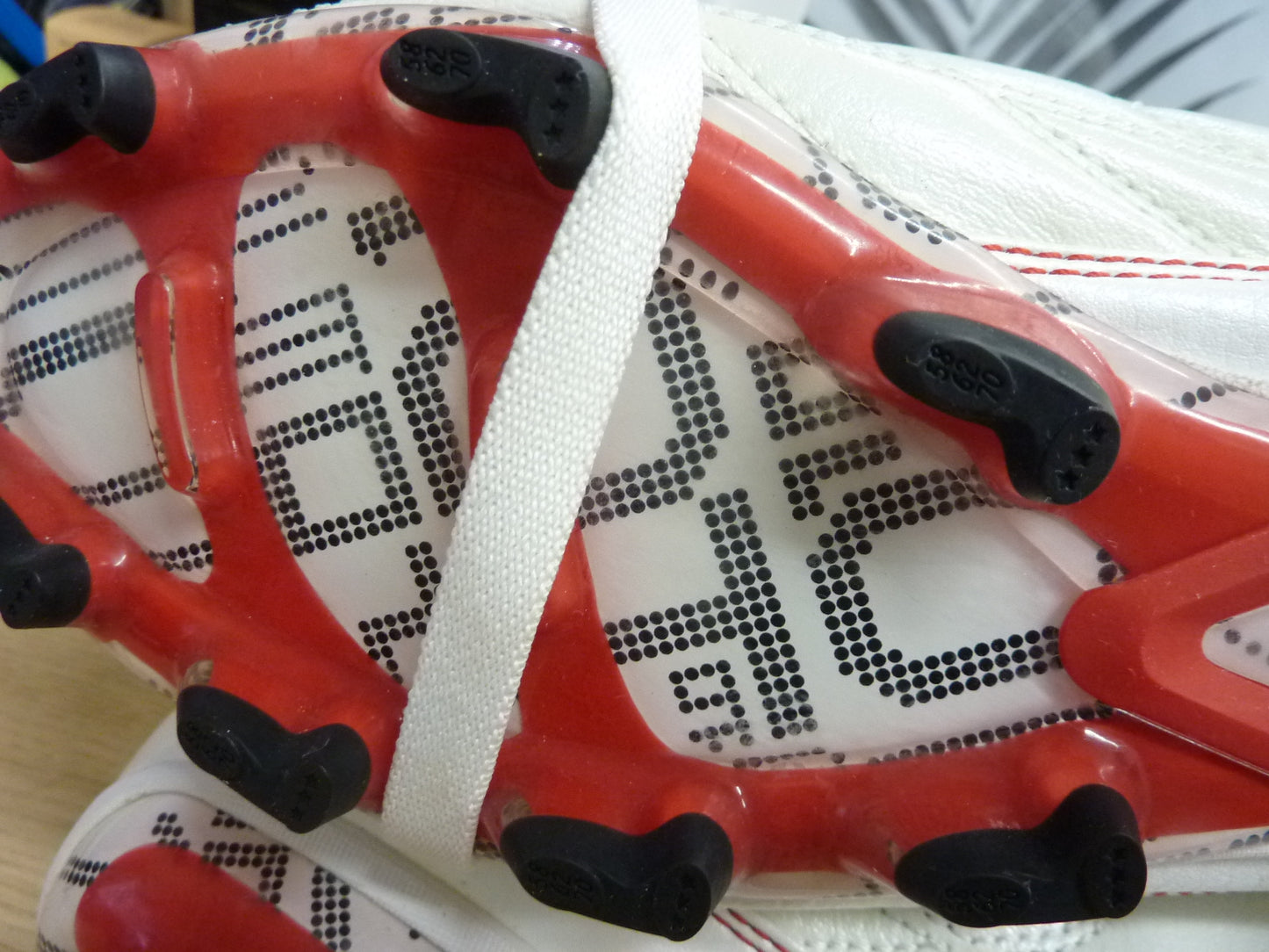 Pele Sports 1970 FG MS White Red Soccer Shoe-UK7