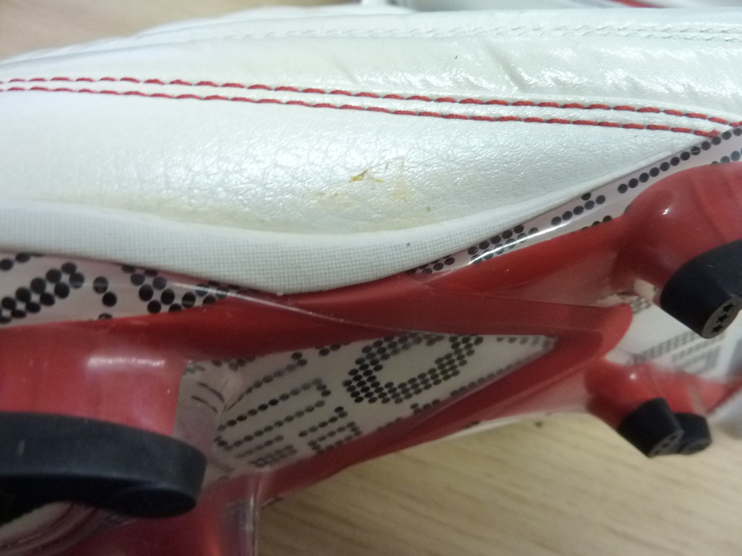 Pele Sports 1970 FG MS White Red Soccer Shoe-UK7