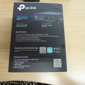 TP-Link TL-WR1502X AX1500 WiFi 6 Travel Router