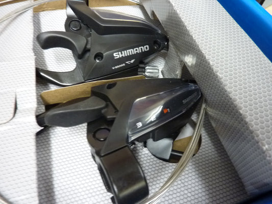 Shimano Brake Shift Lever Set - Black 3x7 st-ef500-7r2a st-ef500=l2a Bike